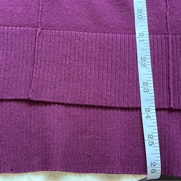 Cable & Gauge Mock Neck Magenta Knit Top size XL - Picture 7 of 7